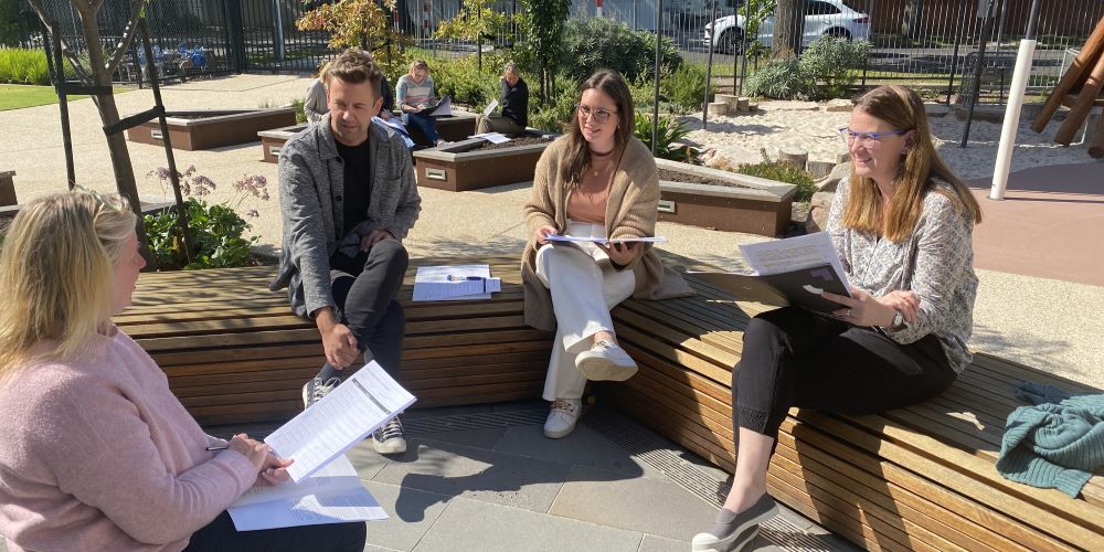 Lauriston Girls' School teaching staff engaging in collaborative discussions during a Quality Teaching Rounds session, promoting evidence-based teaching practices.